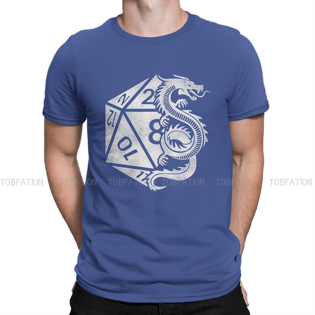 DND-spel T-shirt i ren bomull Drake Poly Tärningar D20 Fängelsehåle Tärningar Elegant T-shirt Homme Herr T-shirt Ny Design