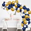 White and Blue Balloon 120pcs White Blue and Gold Balloon Decoration Arch Set for Birthday New Year Graduation Celebration