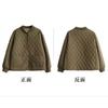 Women Retro Japanese Plaid Cotton Padded Casual Winter Coat
