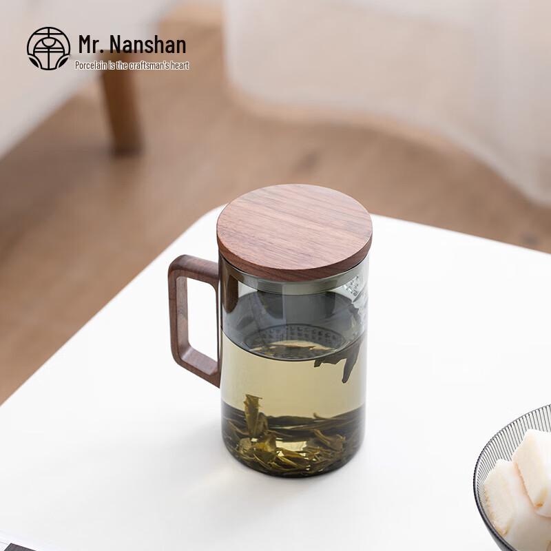 Mr. Nanshan Heat-Resistant Glass Tea Infuser Mug