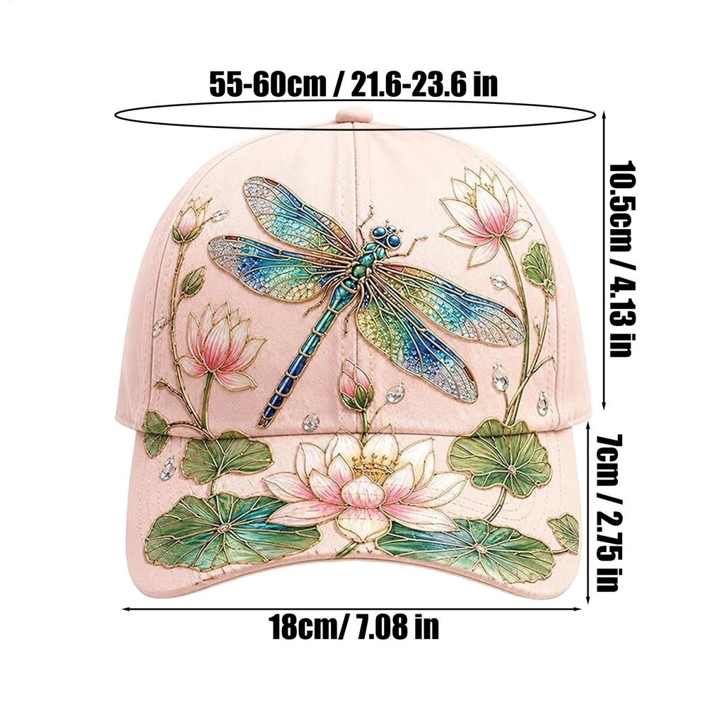 Breathable Garden Morning Cap Adjustable Animal Pattern Sports Sun Hat Soft Cotton Hummingbird Flowers Baseball Cap Outdoor