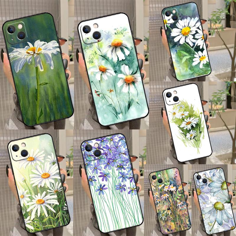 Daisy Watercolor Case For Xiaomi 11T 12T 13T 14T Pro Mi 15 13 14 Ultra POCO X7 Pro X3 X5 X6 F5 F6 F7 Cover