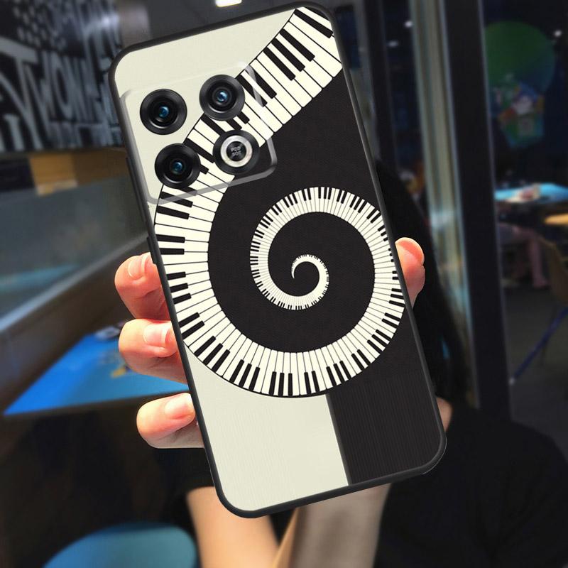 Piano Keys Keyboard design Funda For OnePlus 12R 13 R 12 11 9 10 Pro 8T 9RT 10T OnePlus Nord 4 CE 2 3 Lite N20 N30 Case