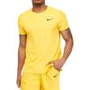 Nike Dri-FIT Tennis Top Solid Color Casual Training Short Sleeve T-Shirt Men tops Yellow FD5261-709