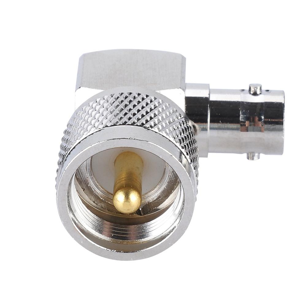 1PCS UHF PL 259 Male to BNC Female Right Angle Adapter RF Coaxial Adapter Connector