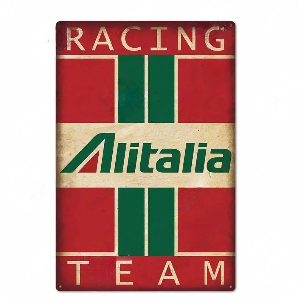 Vintage Racing Team Tin Sign Metal Signs Decorative Plaque For Garage Club Pub Bar Man Cave Farmhouse Decor Wall Decoration