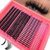15 Reihen künstliche Wimpernbüschel Spikes & untere Wimpern DIY Manga Cluster Wimpernverlängerungen Wasserfest Individuelle Wimpernbüschel