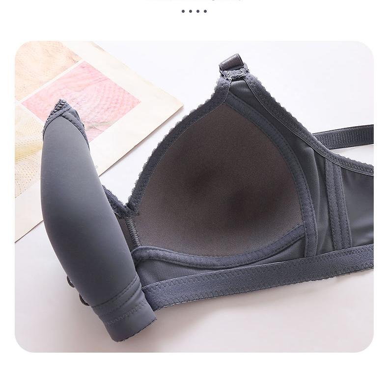 Großer BH ohne Stahlring, atmungsaktiv, dünner Schnitt, volle Körbchen, nahtlos, bequem, dreireihig