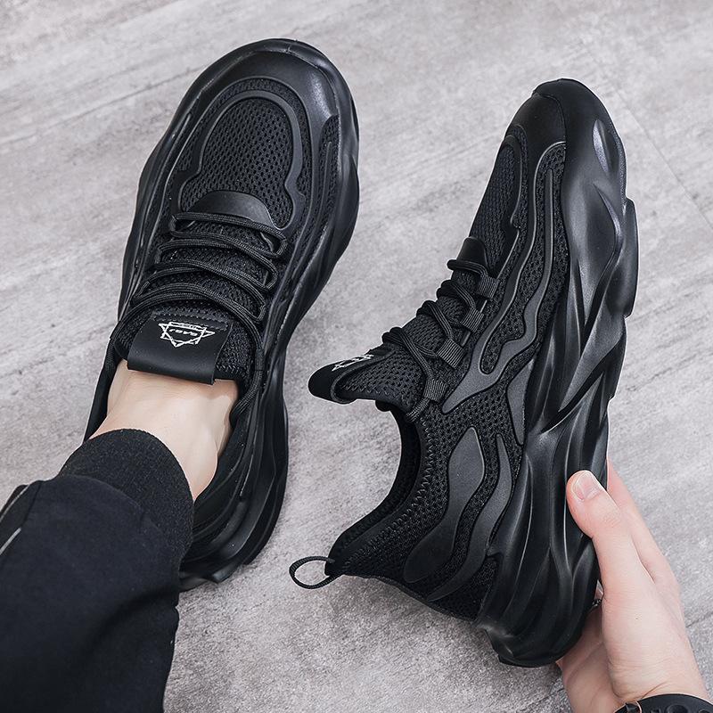 Men's shoes summer mesh breathable non-smelly foot shoes dad shoes trendy versatile lightweight fly-woven casual sports shoes