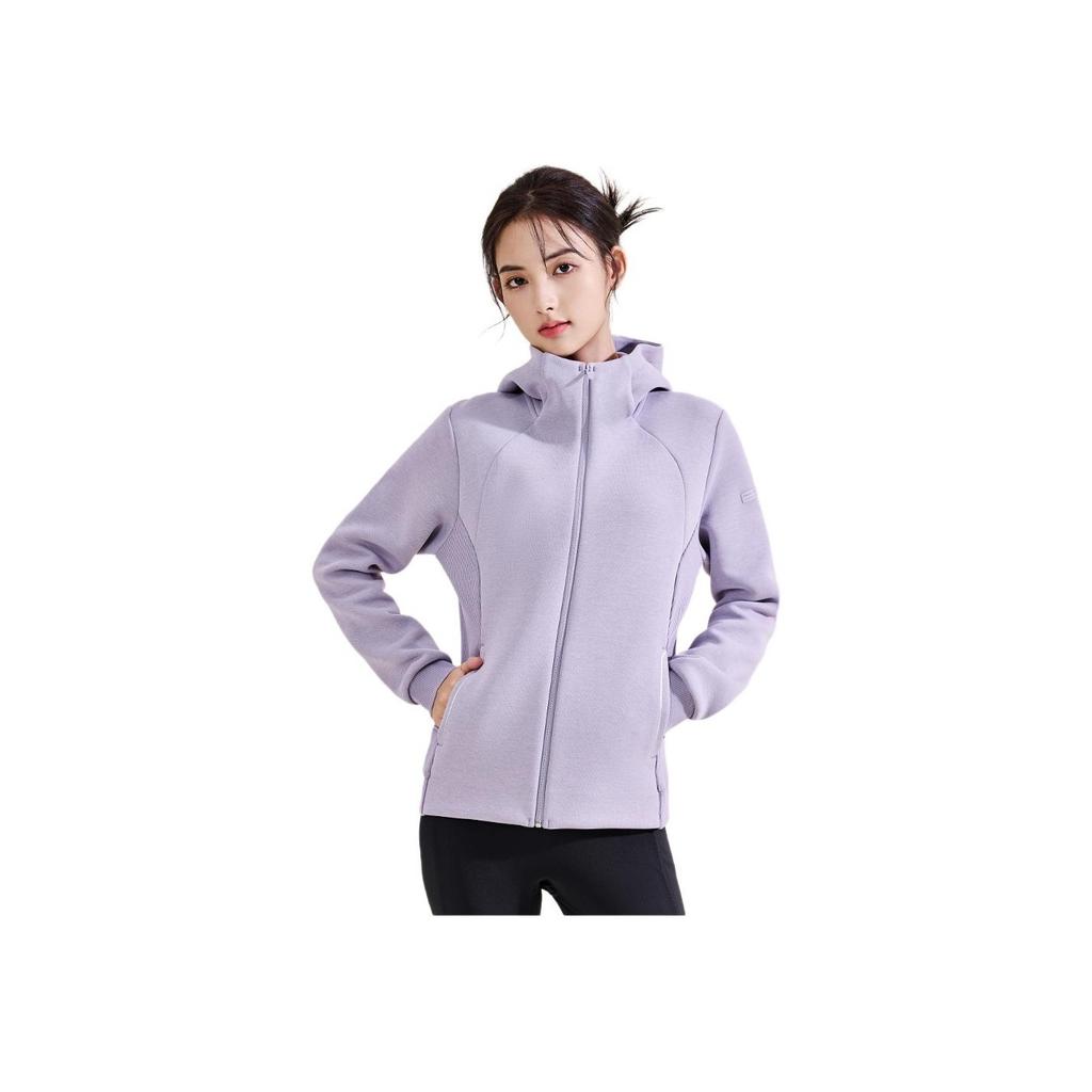Anta Training Series Zipper Solid Color Comfortable Breathable Versatile Jacket Women Jackets Purple-Smoke 162517707S-5