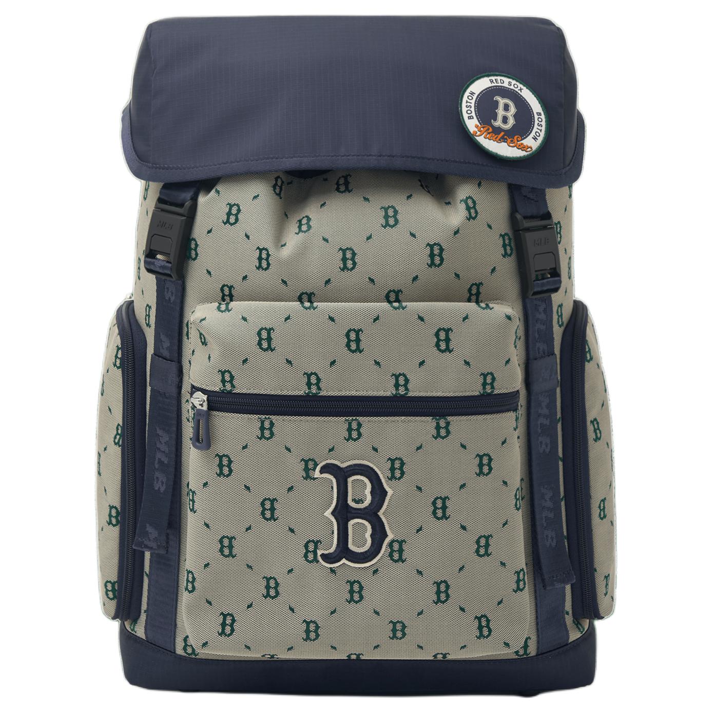 

MLB Boston Red Sox Advanced Outdoor Zipper Dark Pocket Polyester Backpack Unisex Backpack Beige 7ABKRM14N-43BGL Beige