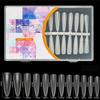 240Pcs Long T-Type False Nail Tips Acrylic Full Half Cover Fake Nails Soft Tips Professional Artificial Extension Accessories