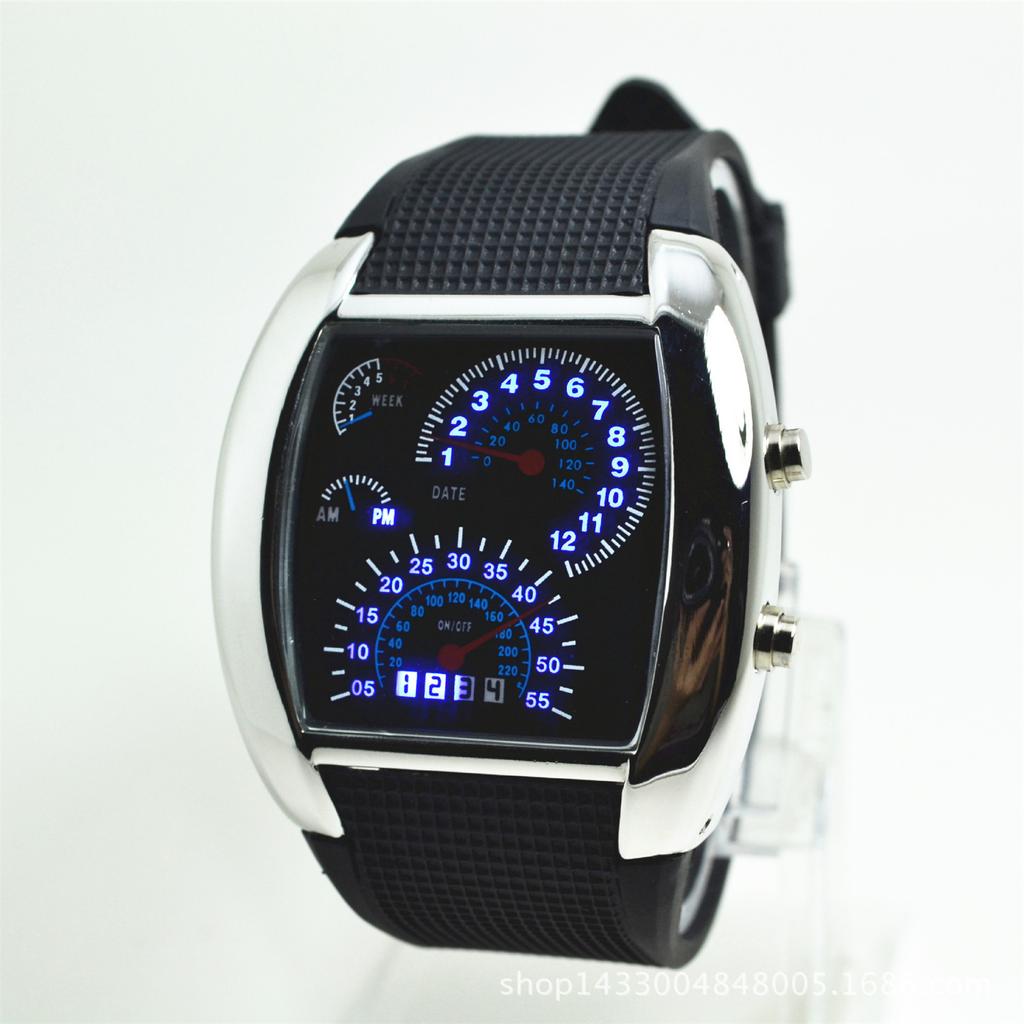 Men's Waterproof Luminous Running Alarm Clock Watch