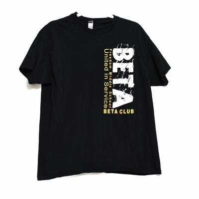 BETA Club Freedom Middle School Mens Black T Shirt Graphic Logo Short Sleeve L