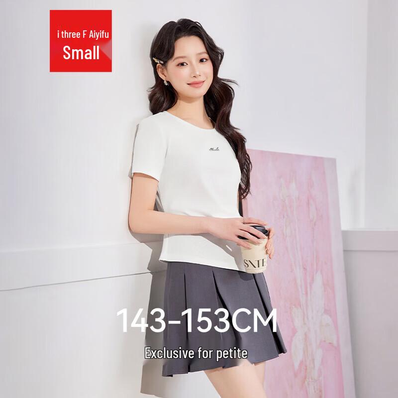 IEF Petite Irregular Design Waist-Cinching T-Shirt L