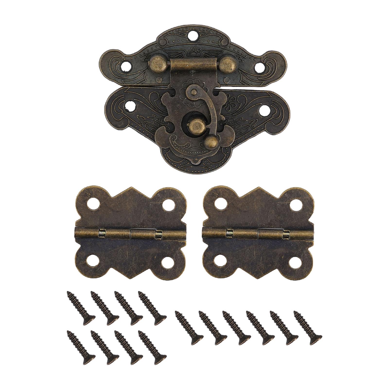 

Cabinet Latches Hinge Bronze Cabinet Easy Installation Hasp Retro Design Antique Bronze Buckle Vintage Hardware