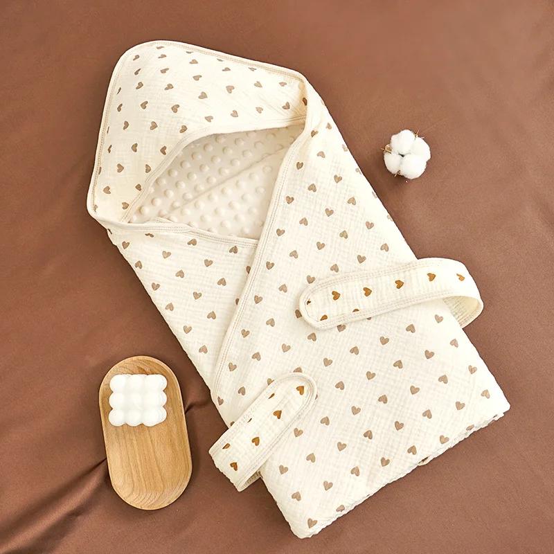 Newborn Wrap Swaddle Cute Simplicity Muslin Swaddle Wrap For Unisex Infant Baby Summer 100% Soft Cotton Baby Swaddle Blanket