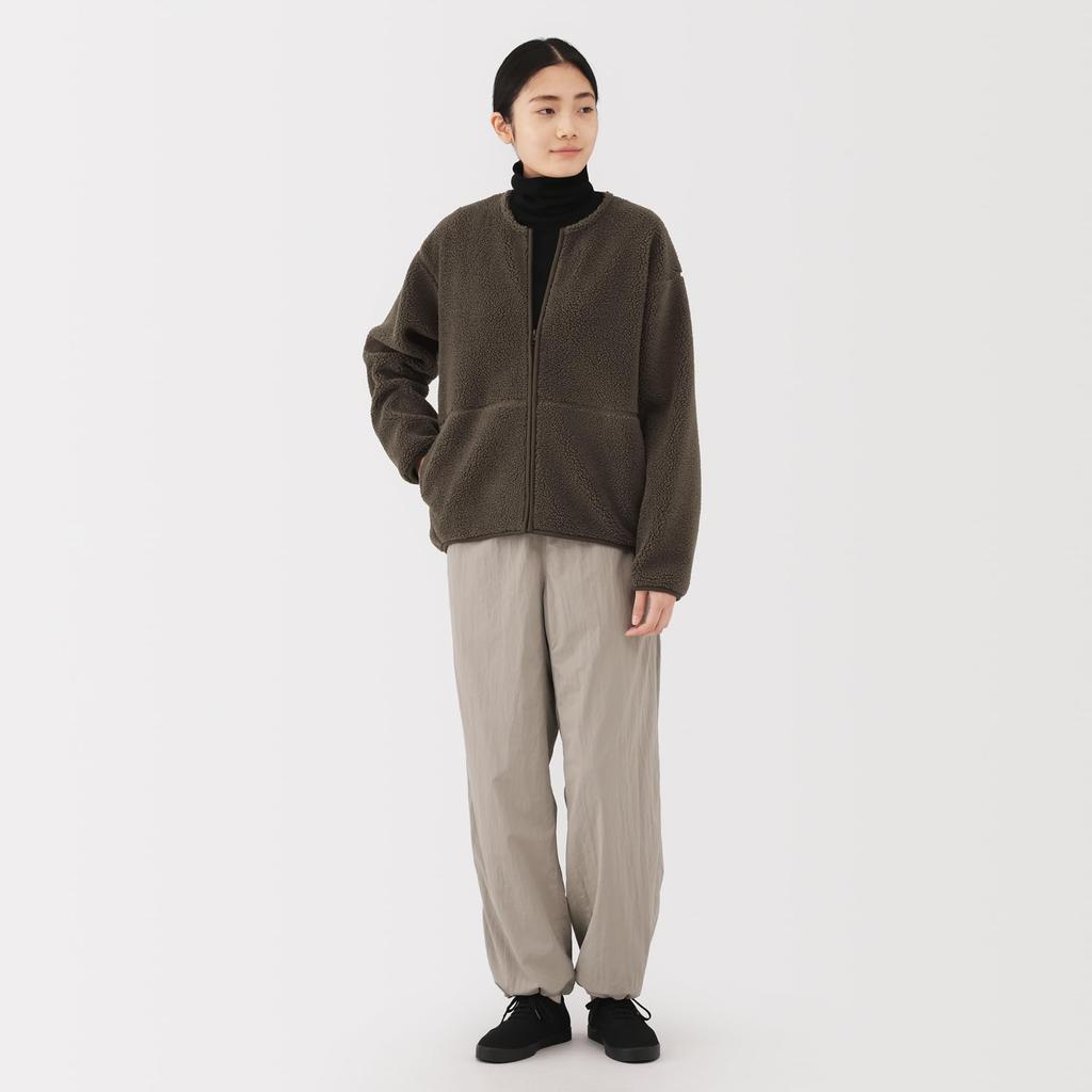 Kurtka damska MUJI z polaru Boa, rozmiar S, khaki, (BB2T9A5A)