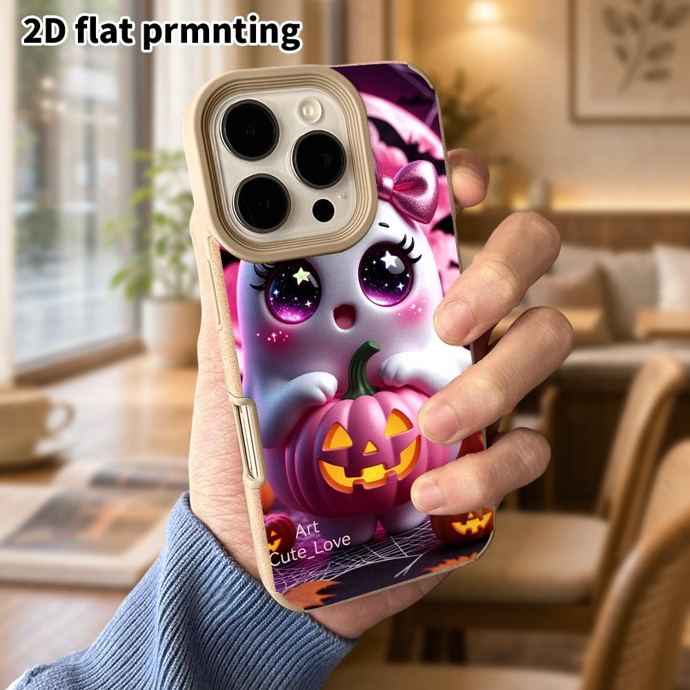 Phone Case: Lambskin 2D Flat Samsung Galaxy A34 A35 M05 M06 S20 S22 S21 FE Plus 5G Protective Case, Bow Ghost, Christmas and Halloween Gift