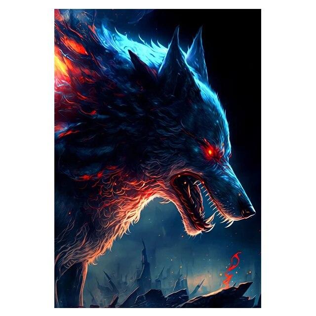 Dark Fantasy Magic Wild Animal Prints Poster Canvas Painting Hd Modern Wall Art Pictures For Living Room Bedroom Home Decoration No Frame