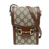 [Pre-Owned] Horsebit 1955 Logo Canvas And Leather Phone Bag - Very Good #WGY6WG