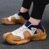 2025 Spring New Men's Shoes Lazy Breathable Mesh One Pedal Dad Elastic Socks Casual Shoes Fashion Trendy Shoes