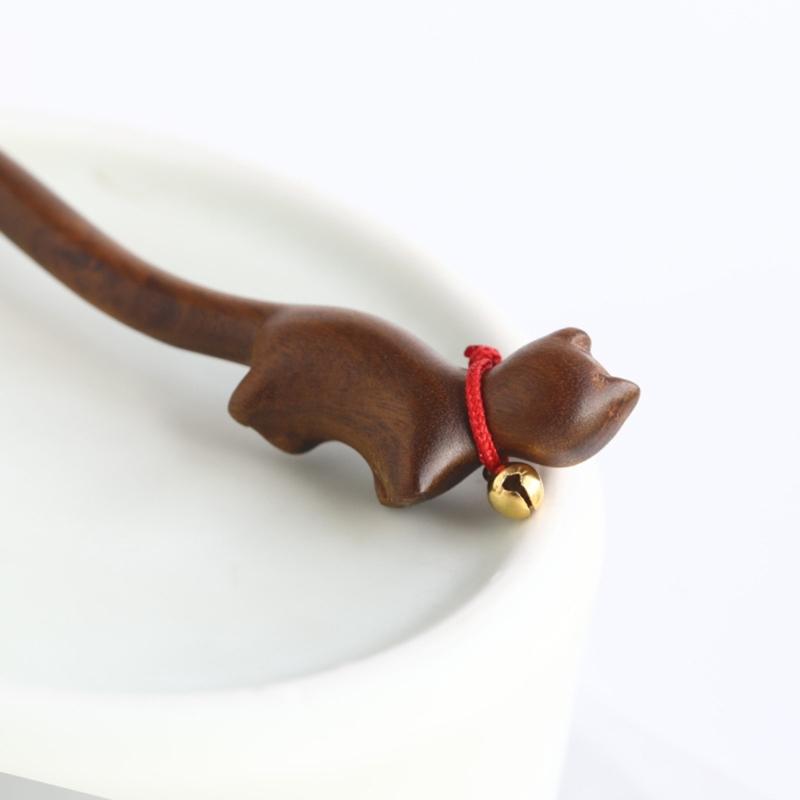 Lovely Cats Theme Hairpiece Cats Hairpin Comfortable Wood Texture Hair Decors Cats Hair Clip Suitable for Daily Wear