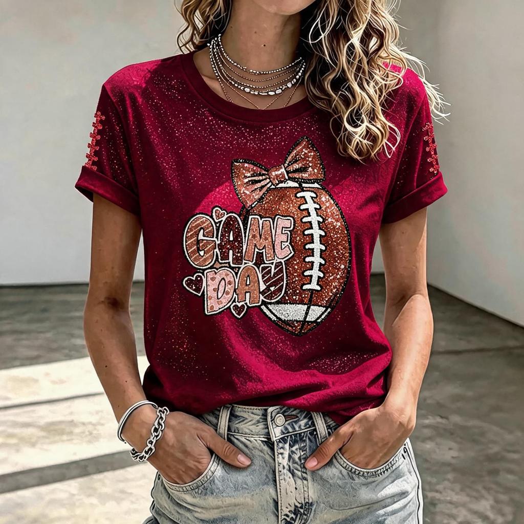 Women's Football Fan Shirt for Day Support and Team