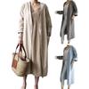 Trench en Coton Protection Solaire Femme Décontracté Manches Longues Robe Veste Cardigan d'Été Col en V