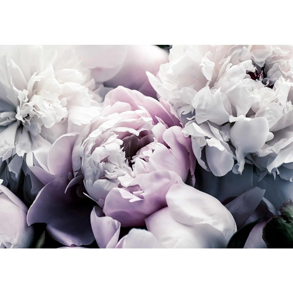 Purple White Peony Floral Wall Mural Large Flower Wallpaper Home Decor