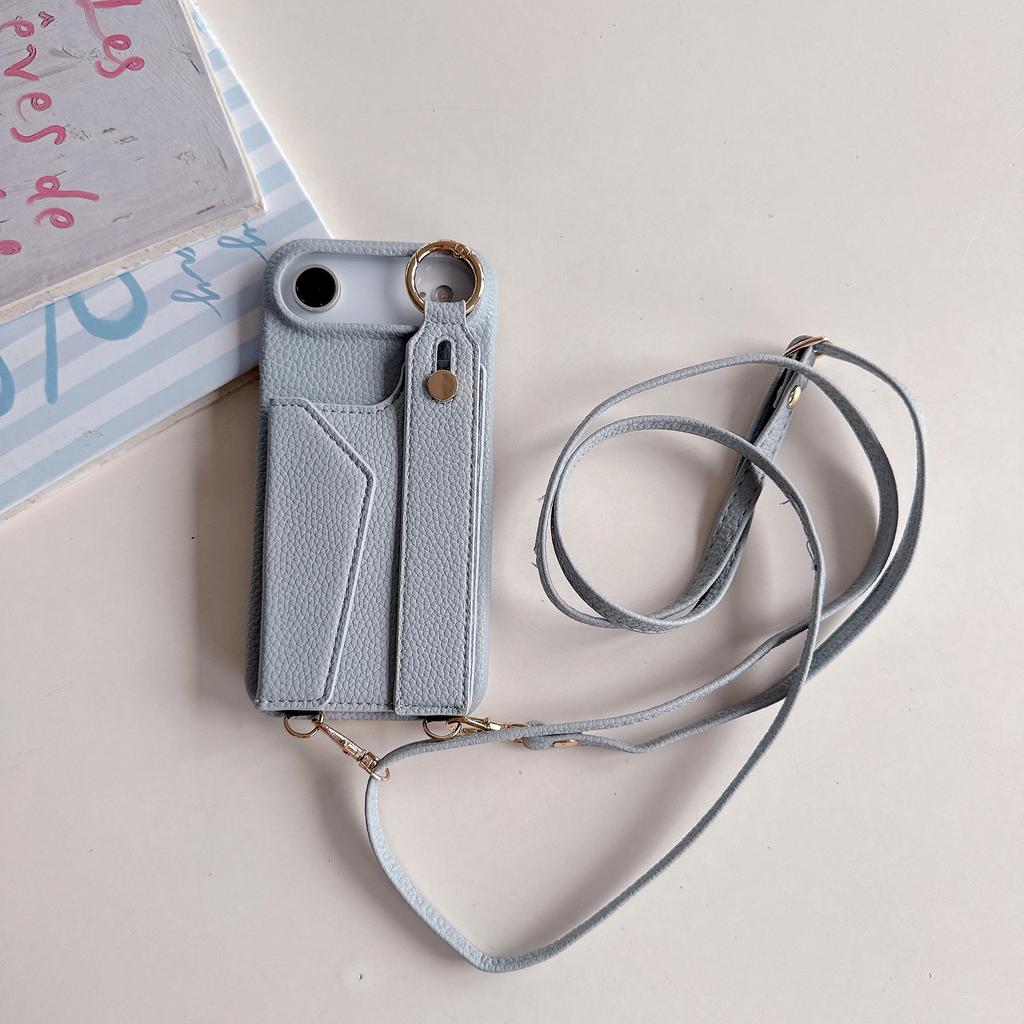 Wrist Strap Crossbody Ring Holder Cards Solt Magnetic Wallet Leather Case For iPhone 17 Pro Max 16 Plus 15 14 Long Lanyard Cover