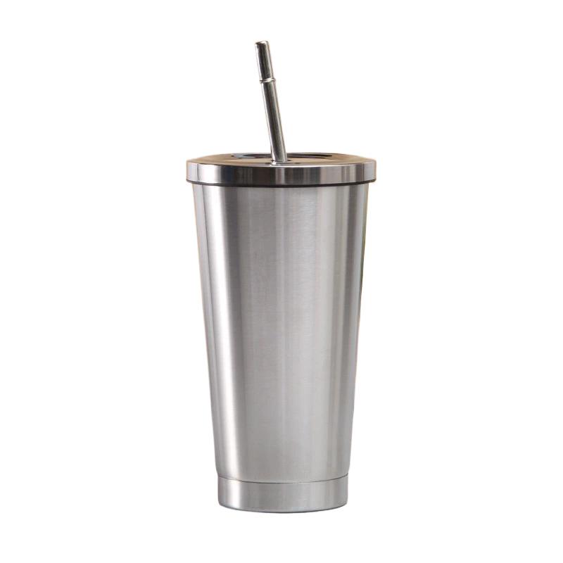 

1Pc Straw In-vehicle Stainless steel Outdoors 750ml Winter Insulated Cup 500ml Coffee Cup 500ml серый/серебряный