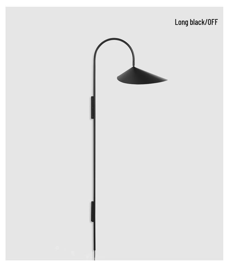 Nordic Minimalist Wall Lamp - Danish Design, Vintage Wabi-Sabi Style, Creative Rotatable Light for Bedroom, Living Room, or Study.