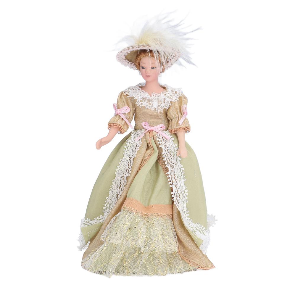 Dollhouse Character Model Lifelike Vivid Rotatable Limbs Good Stability Dollhouse Mini Ceramic