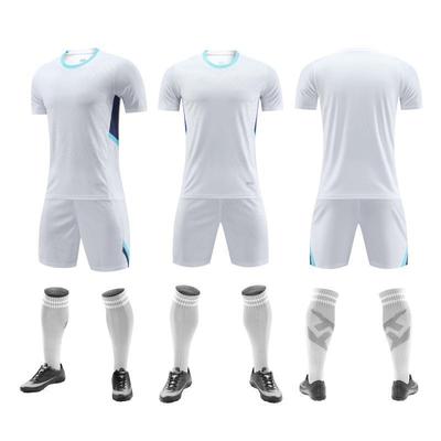 Breathable Short-Sleeve Soccer Jersey Set with Custom Print Options (8012)