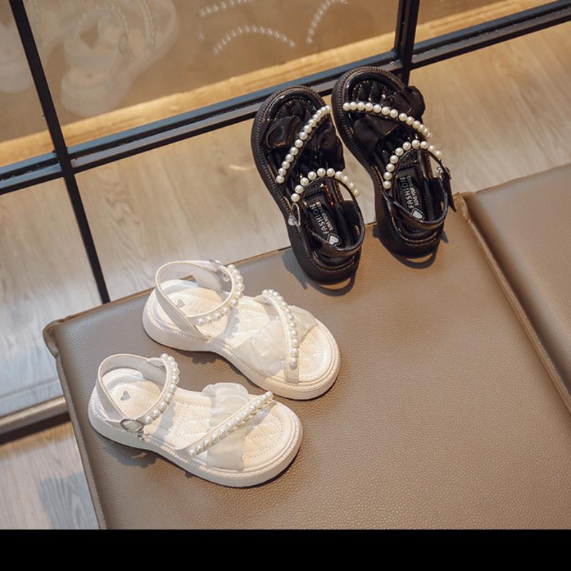Children's shoes, girls' sandals, summer fashion, open toed flat princess shoes, little girls' student beach shoes