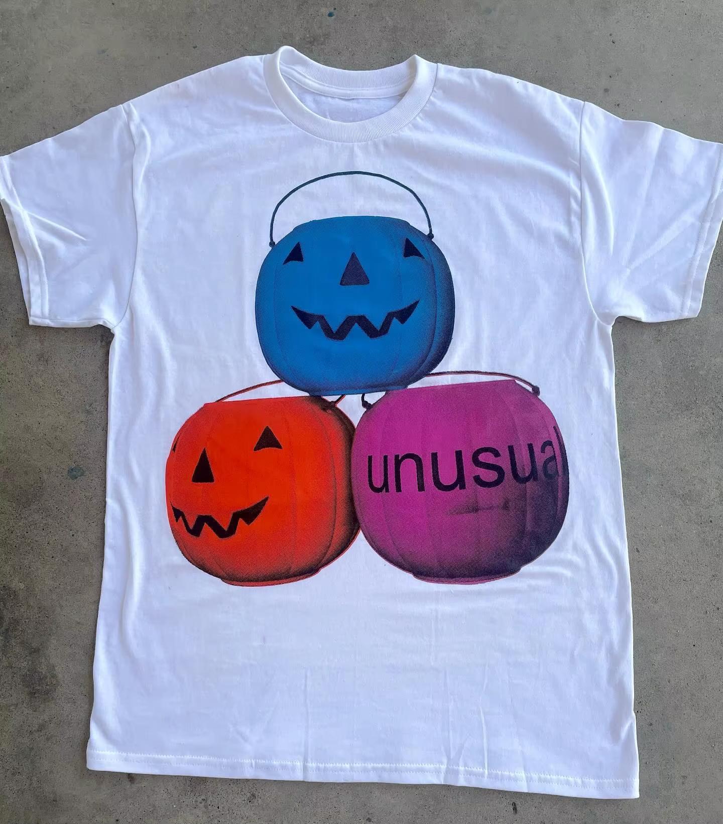 

Funny Colorful Cartoon Printed Cotton T-Shirts Y2k Trend Basic Version Couple Daily Necessary Short-sleeves Harajuku Tops 4XL