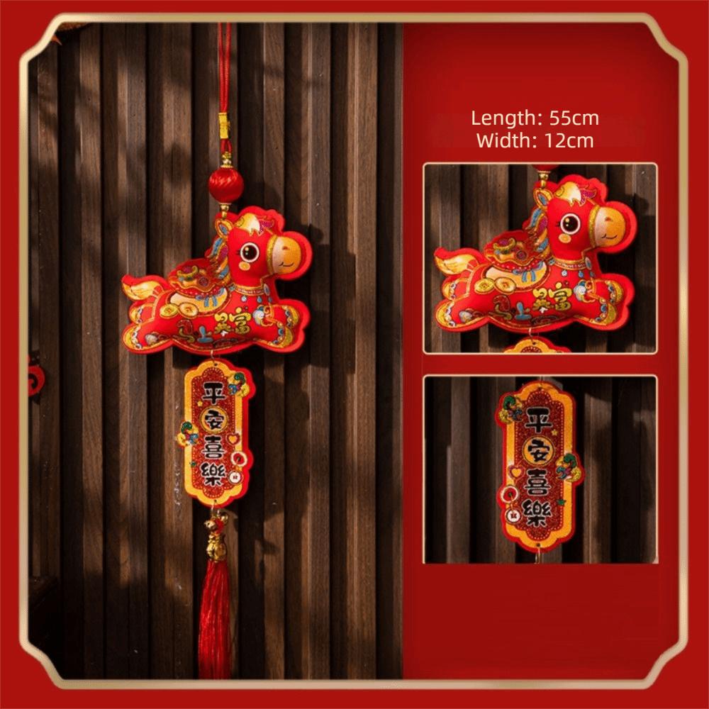 Fortune Hanging Ornament New Year Decorative Hangings Attract Wealth Luck With Tassel Festive Ornaments Chinese Style Lucky