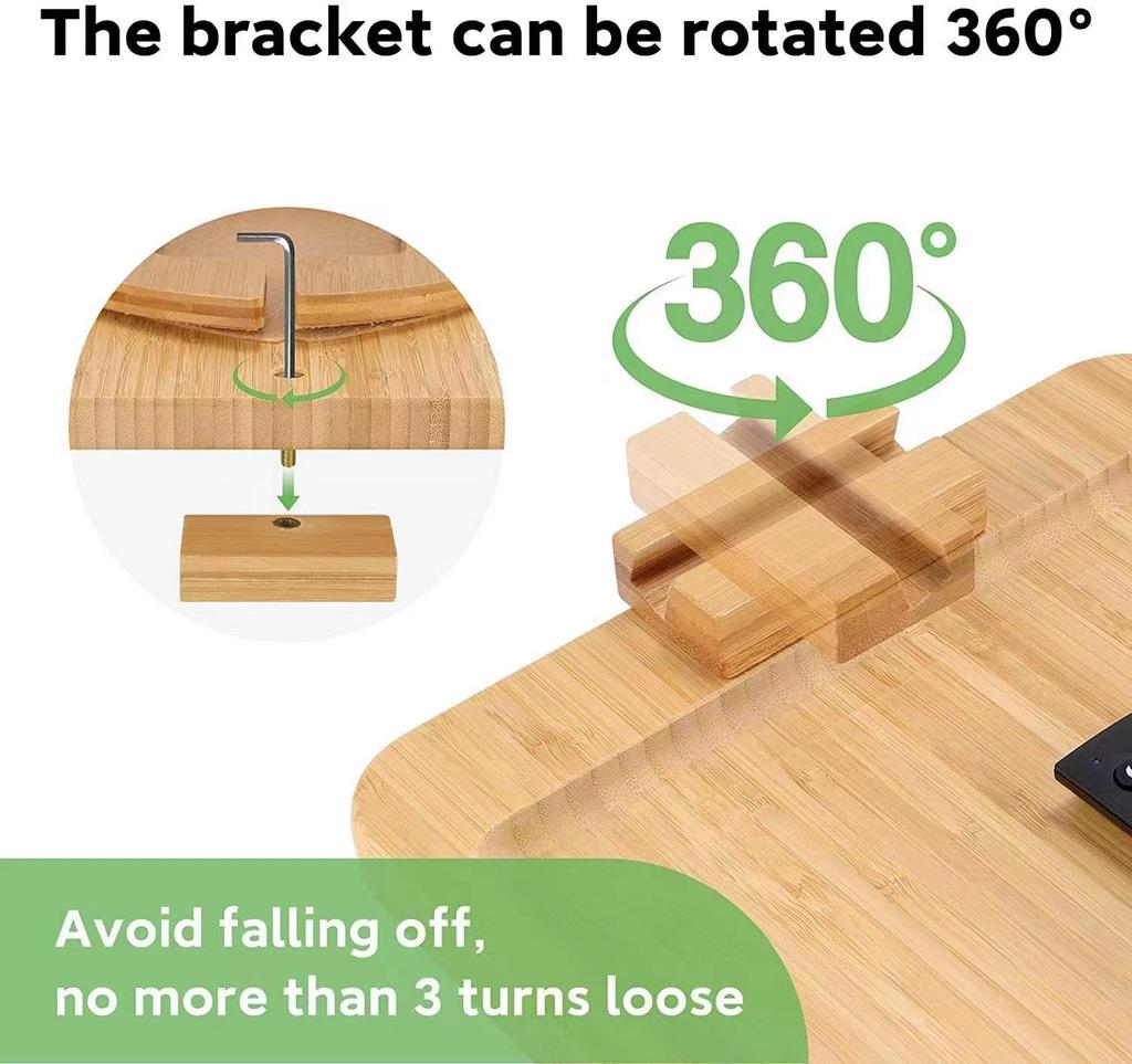 foldable solid bamboo couch armrest coaster cup mat pads rack holder tray storage organizer for snack pad coffee accessories