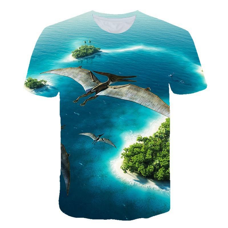 Factory direct sales 2020 new dinosaur digital printing 3dt-shirt