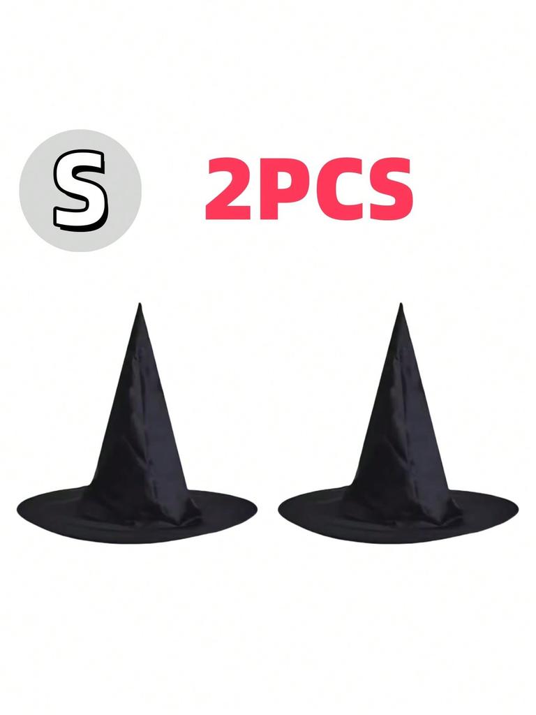 12PCS Halloween Party Decoration Hats Suitable For Both Men And Women Black Wizard Hats Halloween Party Costumes Accessories