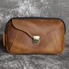 Men's Crazy Horse Top Grain Leather Waist Bag for 6.1-6.7" Phones