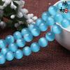 Hongchu Crystal Sky blue cat's eye loose beads DIY Jewelry accessories loose beads Blue cat's eye stone loose beads semi-finished product