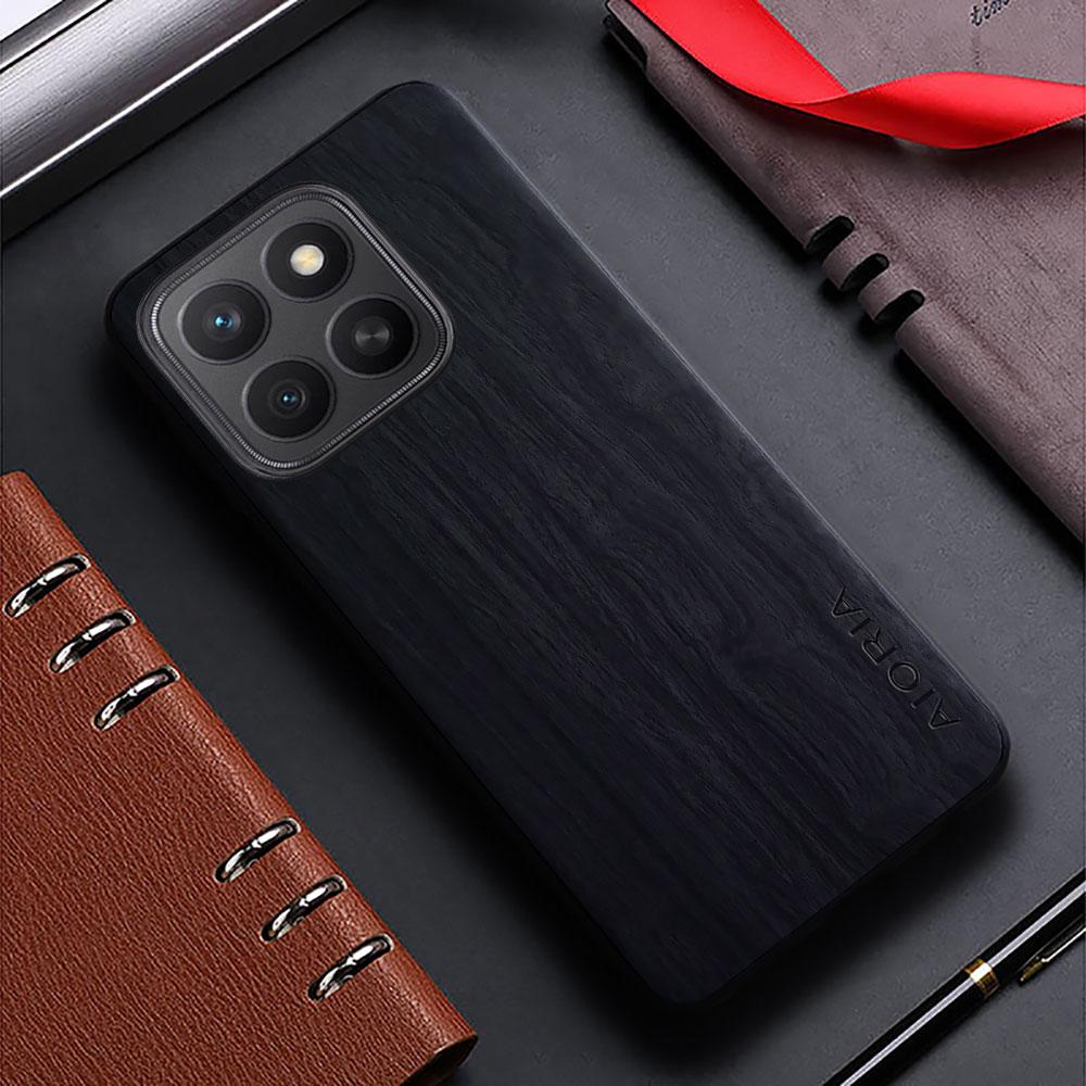 Hülle für Honor x8c x8b x8 x8a 4G 5G Hülle Bambus Holzmuster Leder Rückabdeckung für Honor x5b Plus Hülle