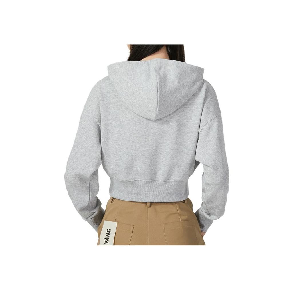 Puma Logo Print Pullover Hoodie Women Hoodies Gray 625398-04