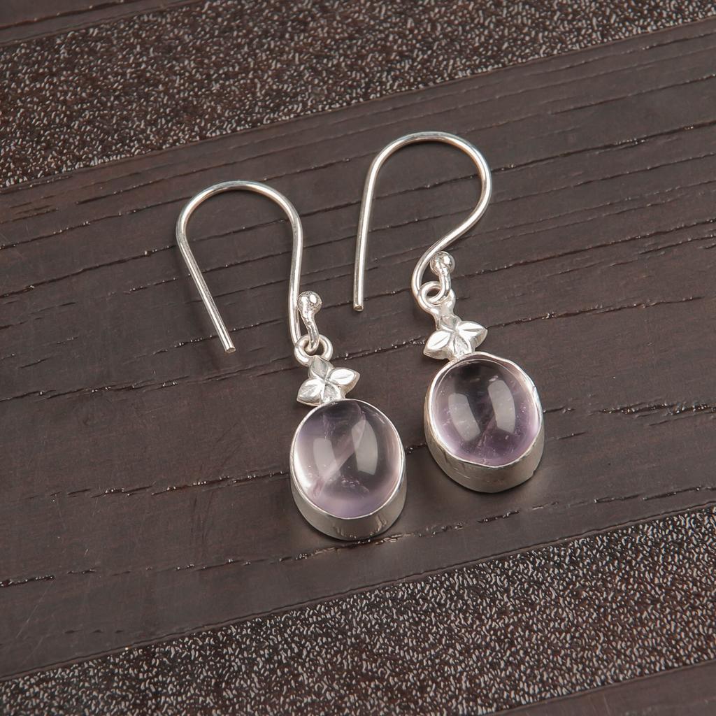 Ametrine Gemstone 925 Sterling Silver Designer Jewelry Earrings 1.30" For Wife EE-6-24