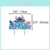 Birthday Stitch Theme Cake Inserts Set With Paper Decor For Events Celebration