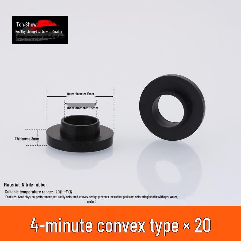 Black Rubber Silicone Waterproof Gasket Seal Washer for Water Heater & Shower - Nitrile Thickened, 4-6 Minutes