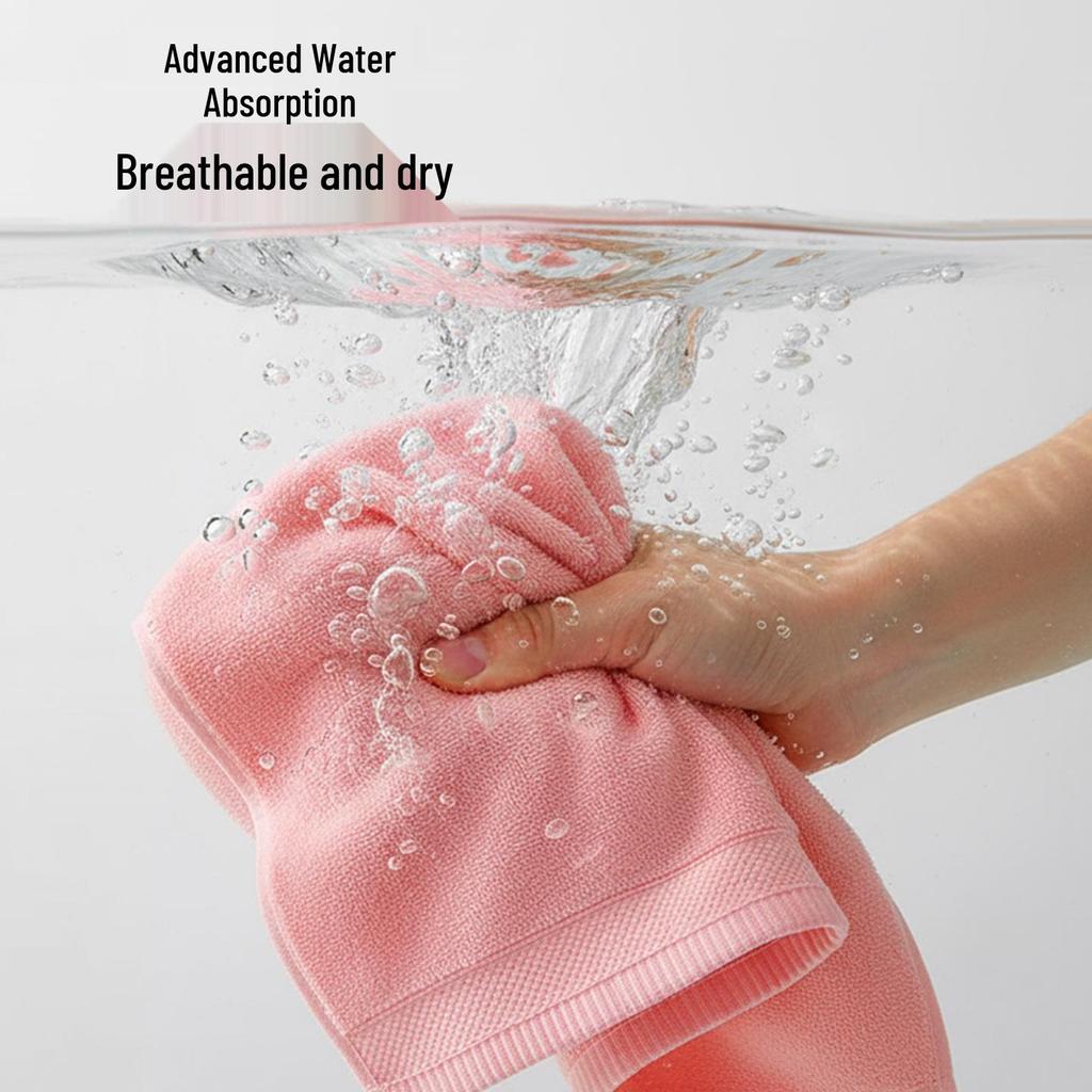 Plain Color Pure Cotton Face Towel - Thick, Non-Linting, Soft Household Towel