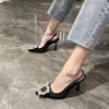 Fashion High-quality Women Sandals Pumps Summer 2025 New Fashion Pointed Toe High Heels Rhinestone Luxury High Heels Party Wedding Shoes